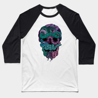 Snake Skull (Cosmic) Baseball T-Shirt